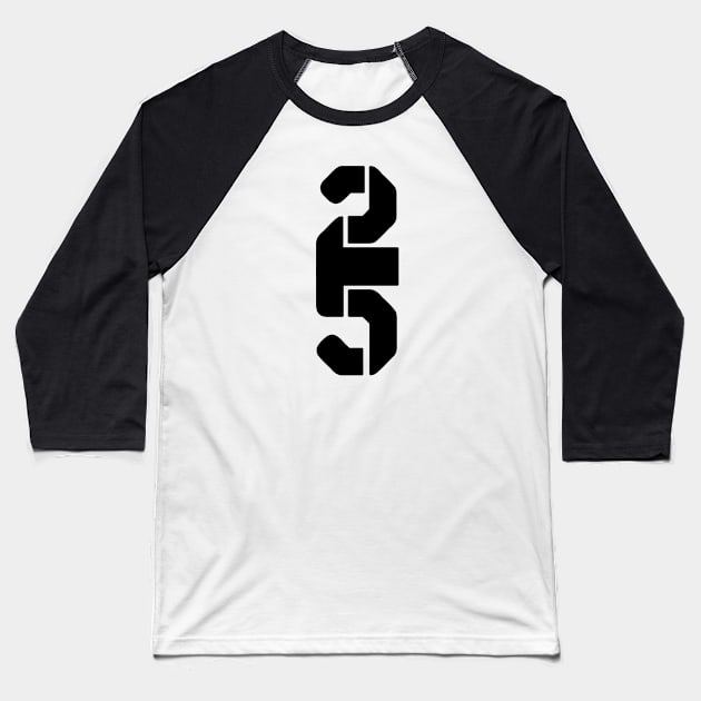 LUCKY NUMBER 25 Baseball T-Shirt by 